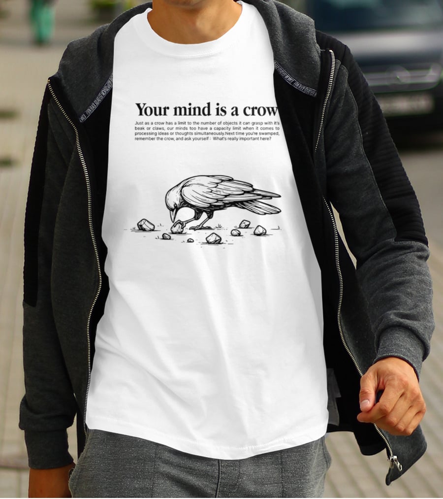 Your Mind Is A Crow Puzzle Of Objects Limits Of Processing T-Shirt