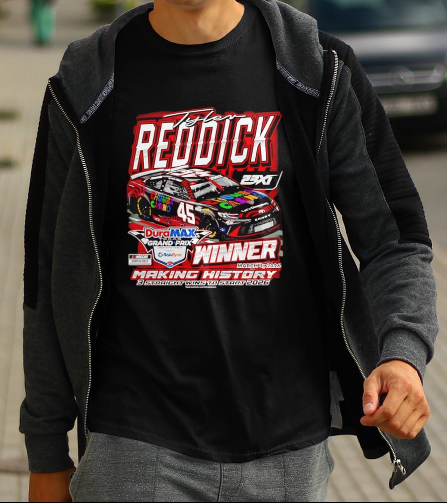 Tyler Reddick 45 DuraMAX Grand Prix Winner Making History NASCAR Cup Series 2026 T-Shirt