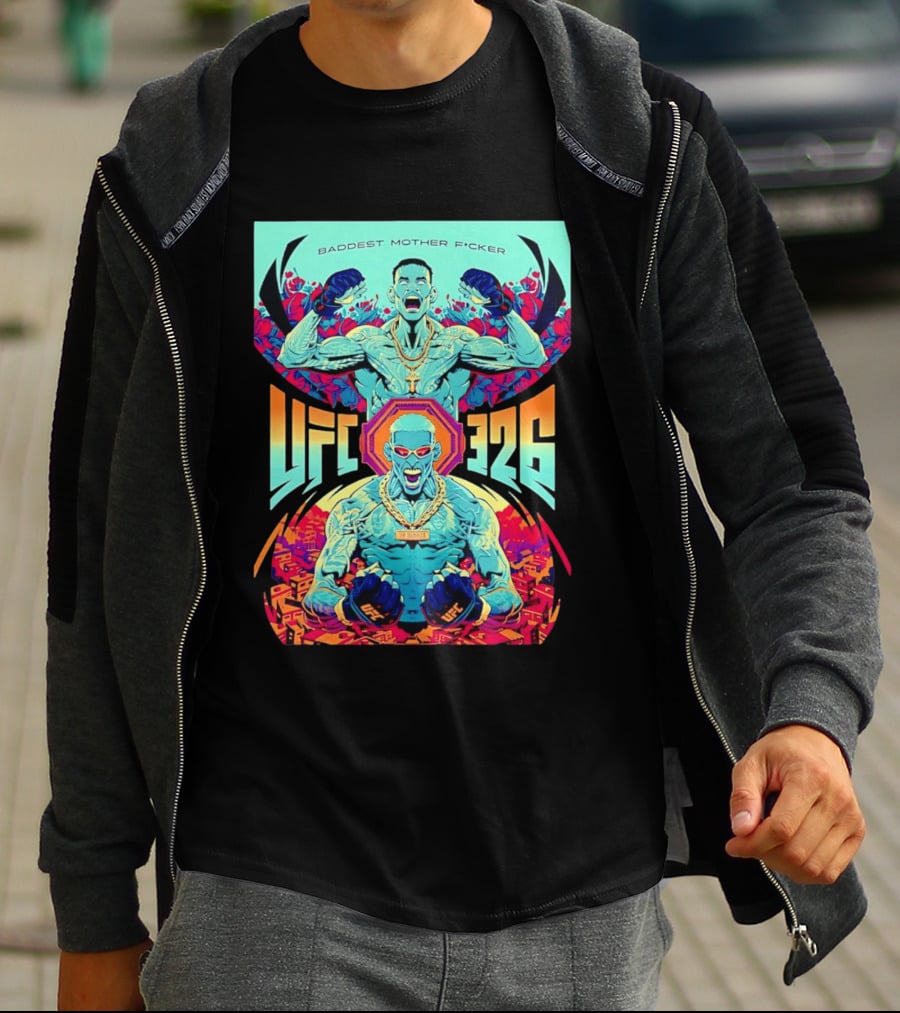 UFC 326 Baddest Mother F*cker Holloway Vs Oliveira 2 March 7 2026 T-Shirt