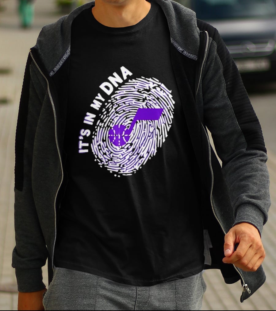 Utah Jazz It's In My DNA Fingerprint Basketball Fan T-Shirt