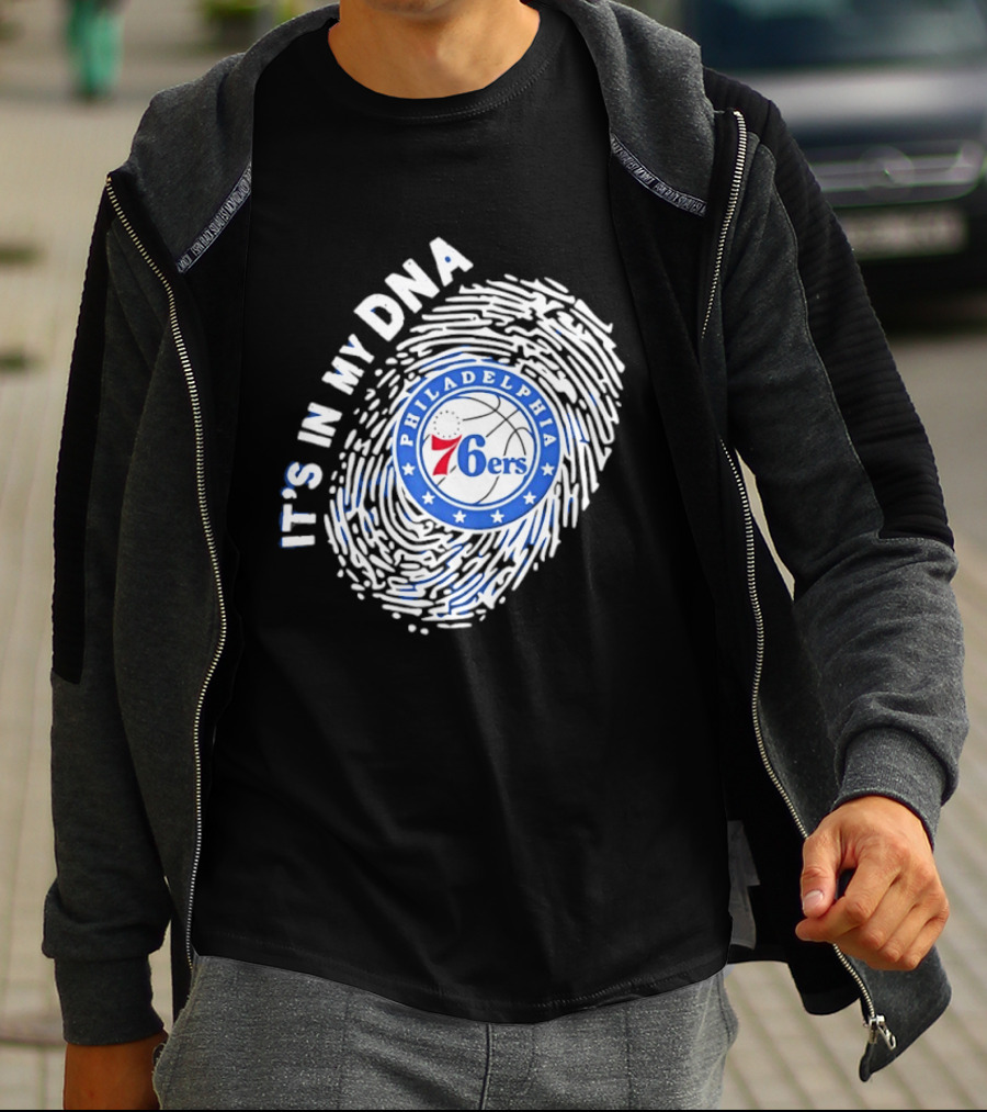 Philadelphia 76ers It's In My DNA Fingerprint Basketball Fans Gear T-Shirt