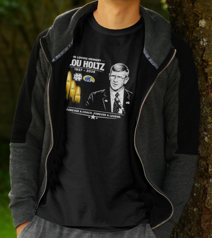 In Loving Memory Lou Holtz 1937 2026 Forever A Coach Forever A Legend Candles Kent State T-Shirt
