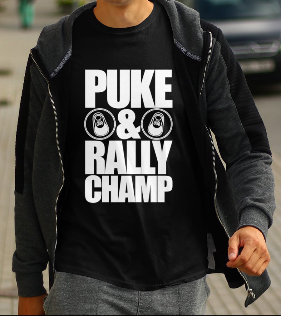 Puke And Rally Champ Soda Can Lids Fun T-Shirt