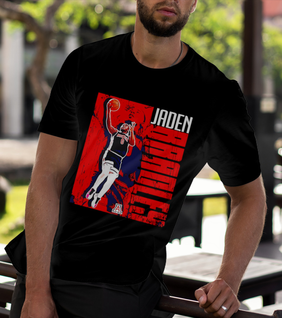Jaden Bradley Arizona Wildcats NCAA Basketball Player Collage T-Shirt