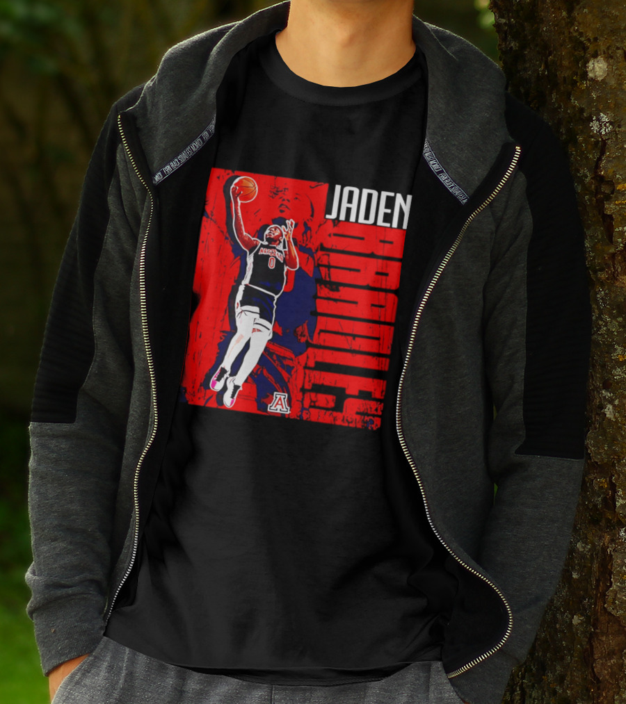 Jaden Bradley Arizona Wildcats NCAA Basketball Player Collage T-Shirt
