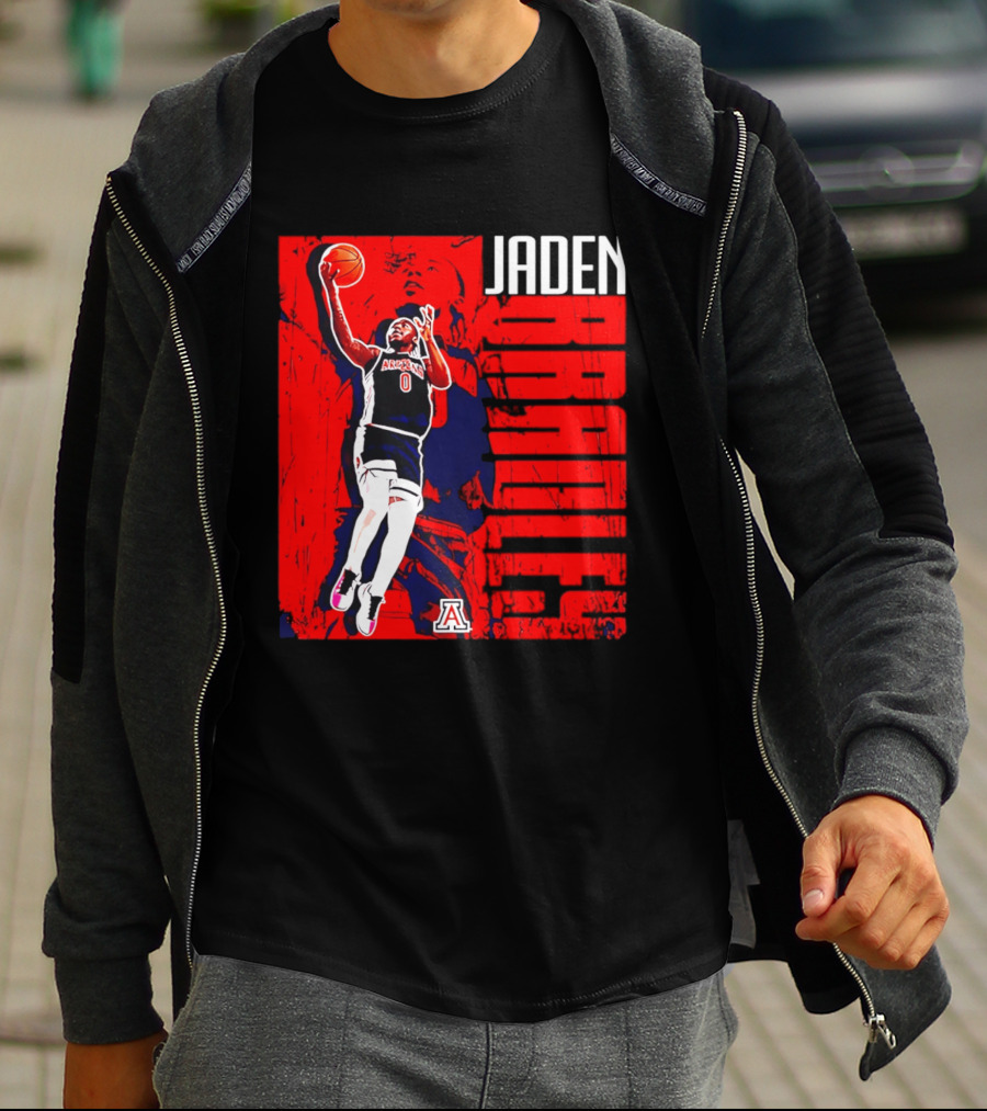 Jaden Bradley Arizona Wildcats NCAA Basketball Player Collage T-Shirt