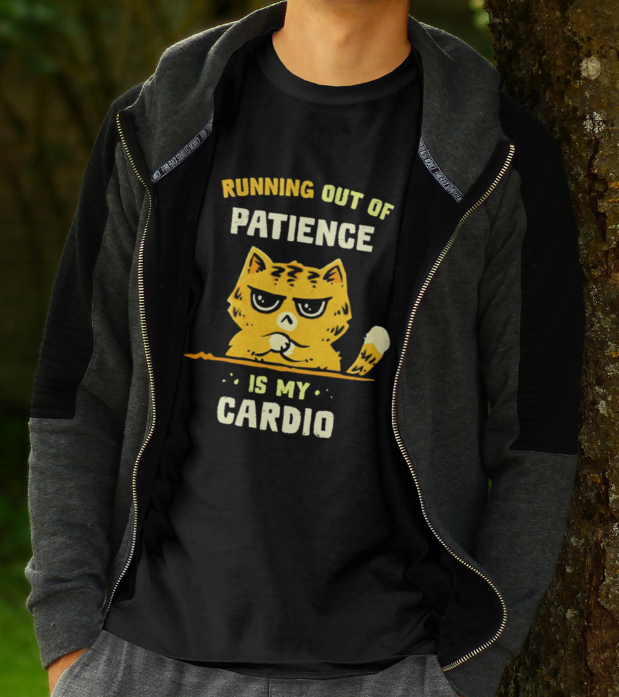 Running Out Of Patience Cat Cardio T-Shirt