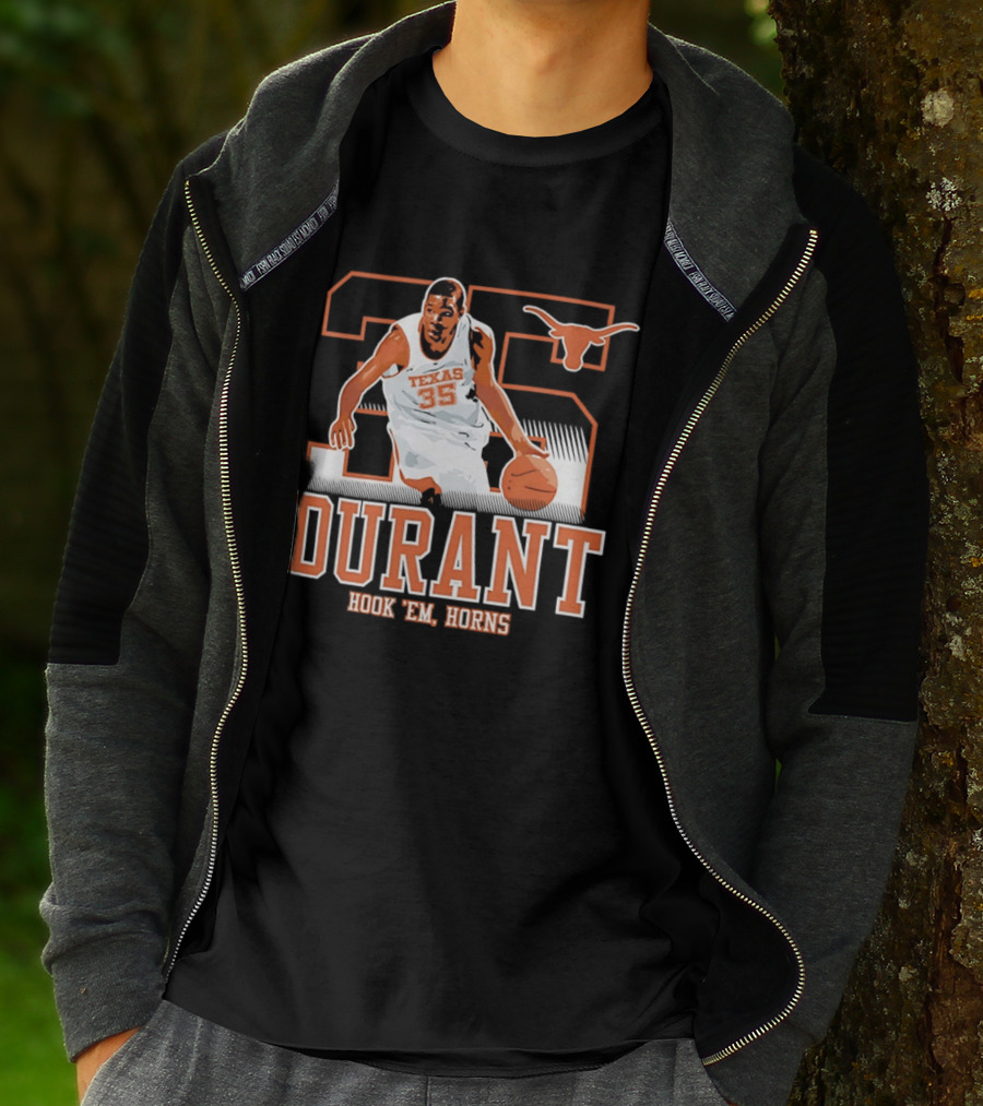 Kevin Durant 35 Texas Hook 'em Horns Longhorns Basketball T-Shirt
