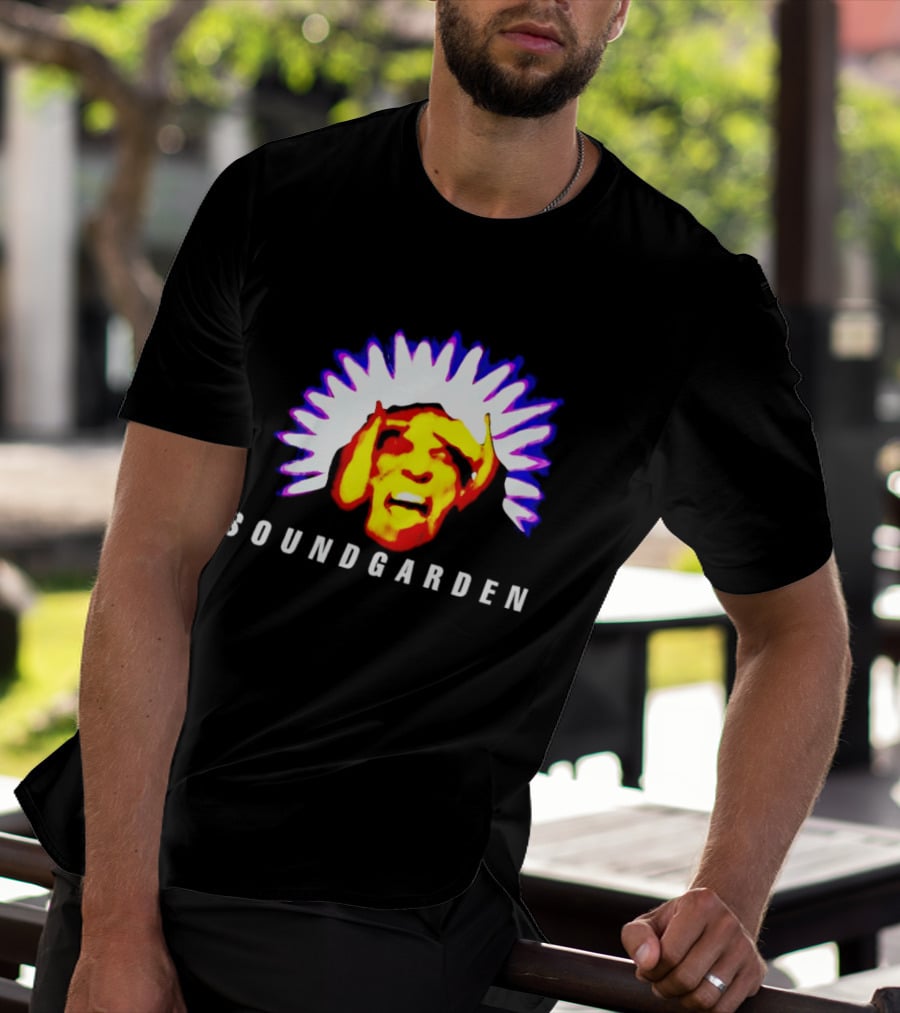 Soundgarden Black Hole Sun Surreal Face Psychedelic T-Shirt