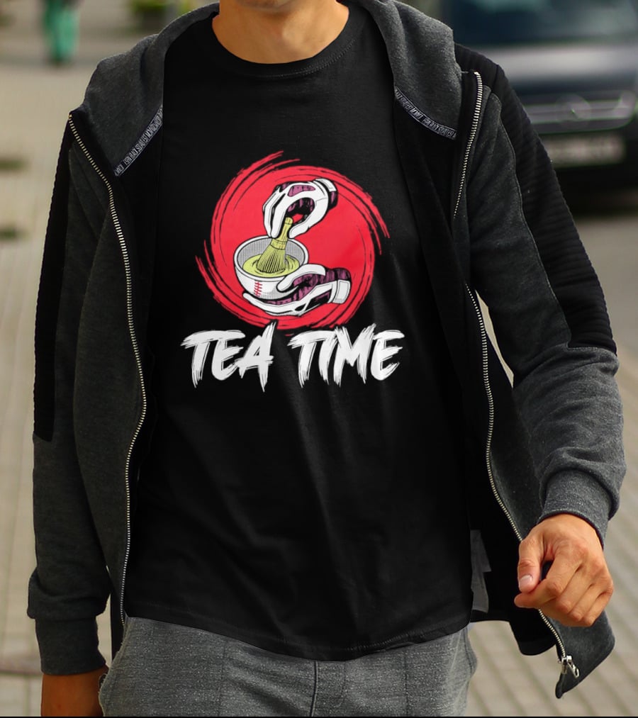 Tea Time Baseball Pouring Sports Fusion T-Shirt