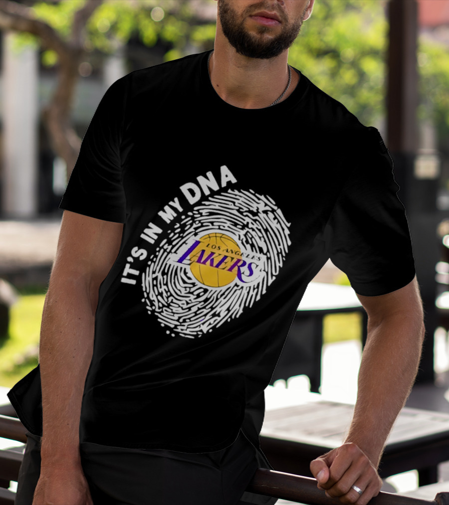 Los Angeles Lakers It's In My DNA Fingerprint T-Shirt