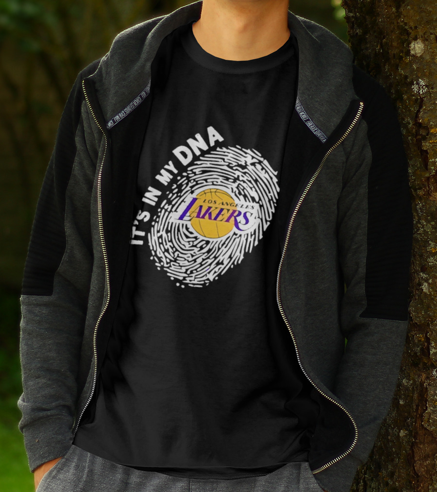 Los Angeles Lakers It's In My DNA Fingerprint T-Shirt
