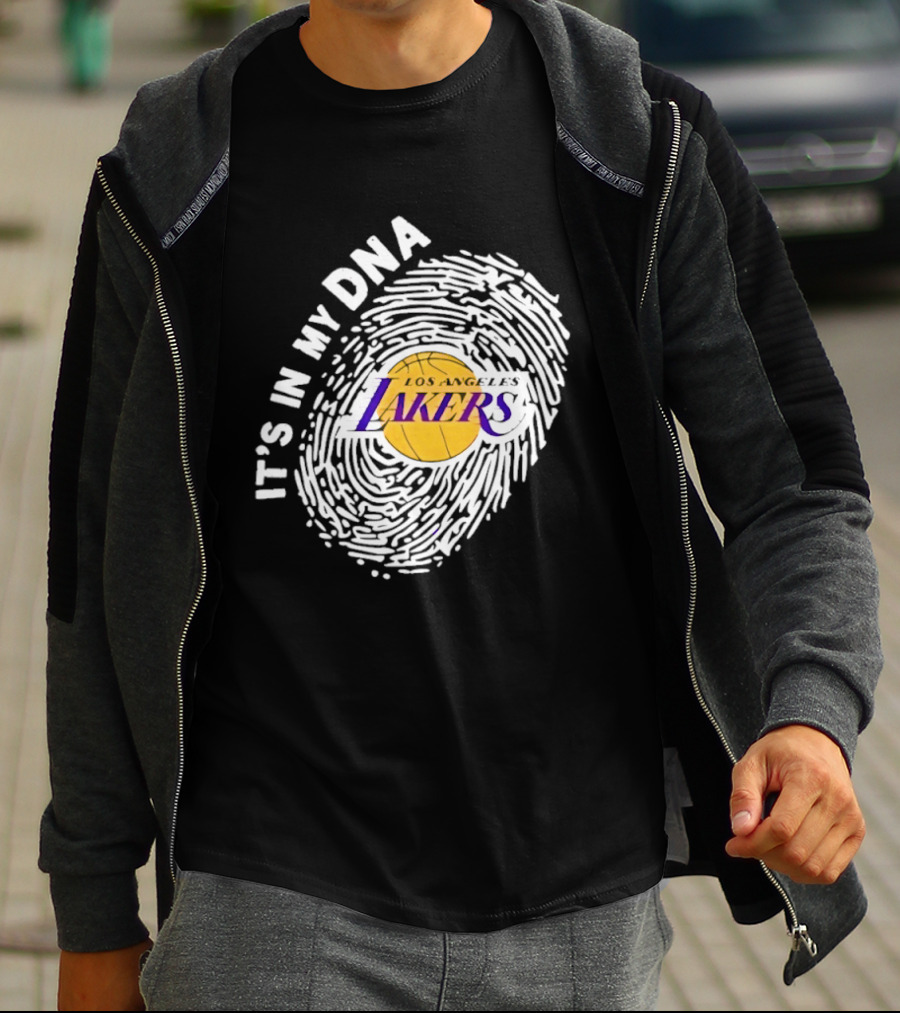 Los Angeles Lakers It's In My DNA Fingerprint T-Shirt