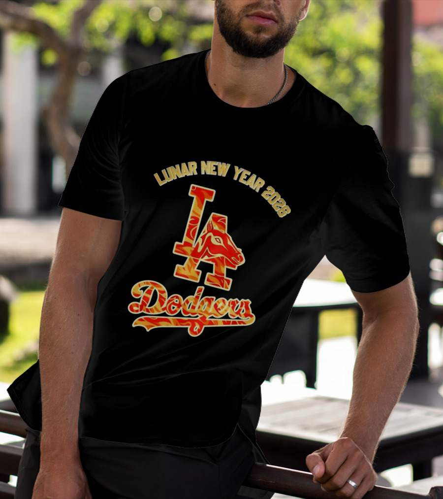 Lunar New Year 2026 LA Dodgers Horse Symbol Celebration T-Shirt