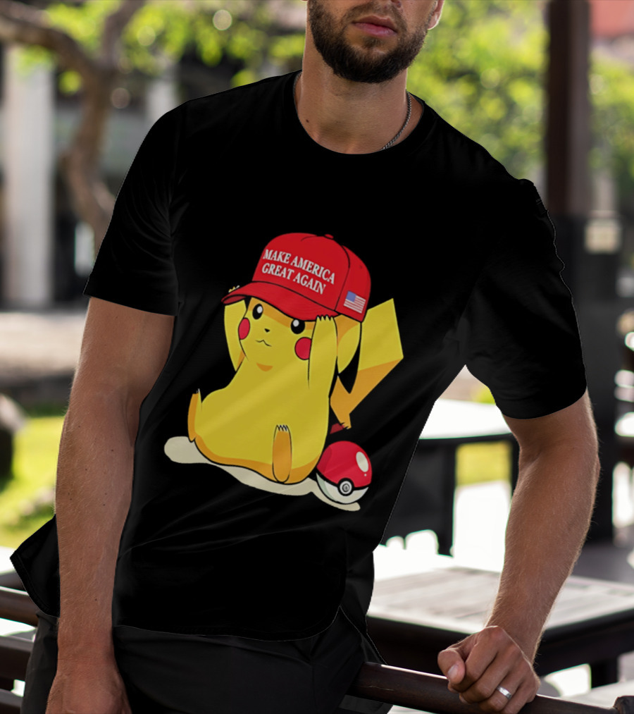 MAGA Pikachu Make America Great Again Hat Pokemon Fan Trend T-Shirt