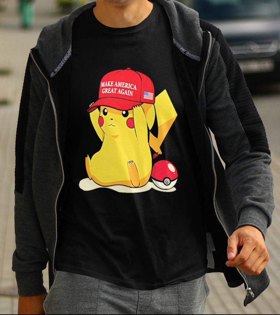 MAGA Pikachu Make America Great Again Hat Pokemon Fan Trend T-Shirt
