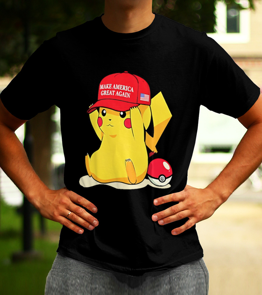 MAGA Pikachu Make America Great Again Hat Pokemon Fan Trend T-Shirt