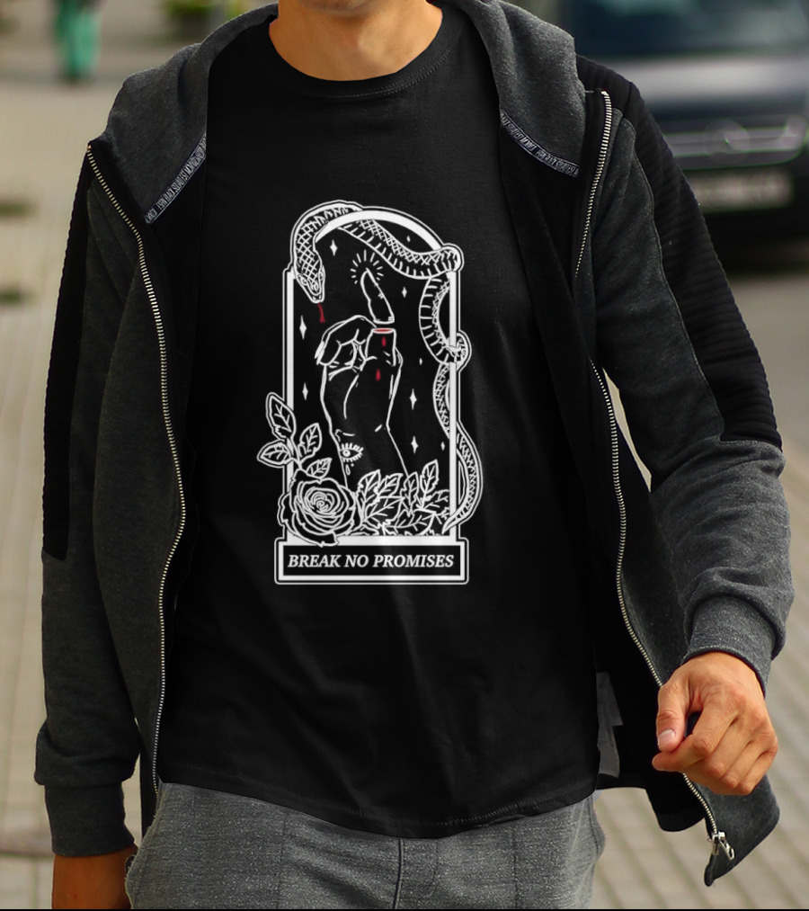 Break No Promises Snake Finger Roses T-Shirt