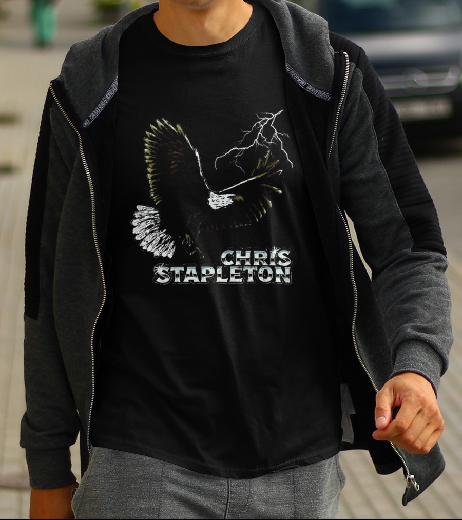 Chris Stapleton Bald Eagle With Lightning T-Shirt