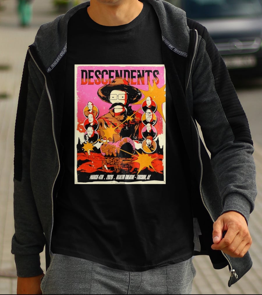 Descendents Live March 4 2026 At Rialto Theatre Tucson Arizona Concert Event T-Shirt