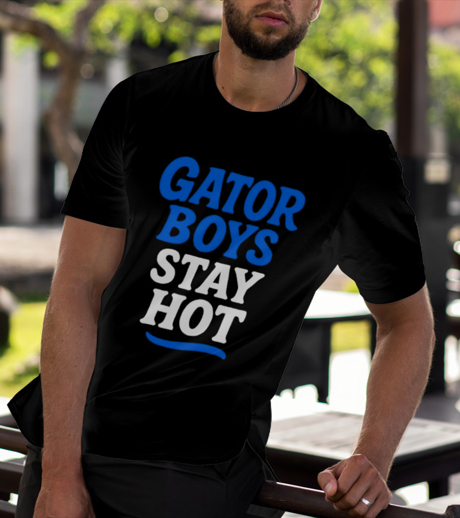 Florida Gator Boys Stay Hot Blue And White T-Shirt