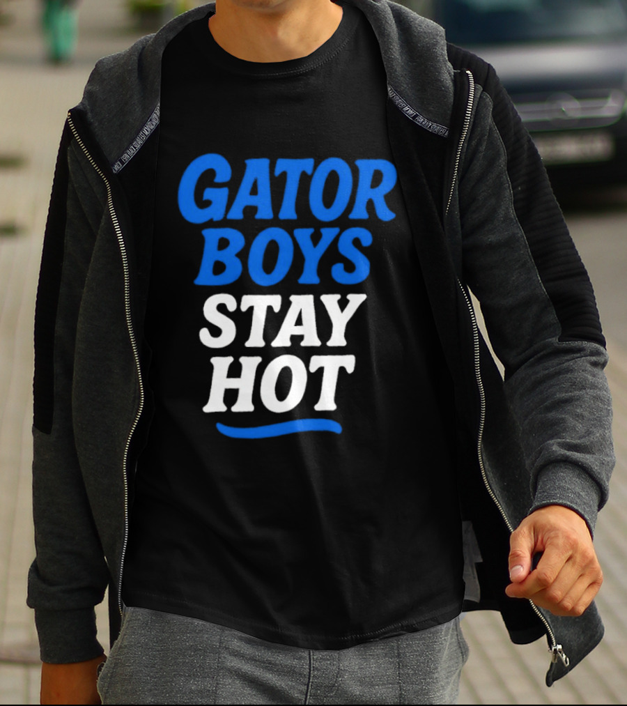 Florida Gator Boys Stay Hot Blue And White T-Shirt