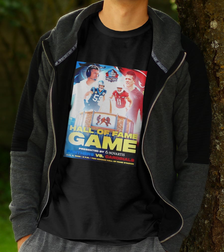 Hall Of Fame Game August 6 2026 Panthers Vs Cardinals Tom Benson Hall Of Fame Stadium T-Shirt