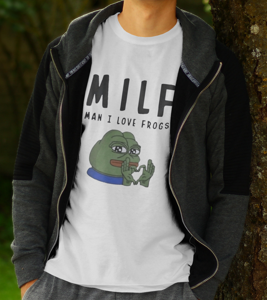 MILF Frog Meme Man I Love Frogs Heart T-Shirt