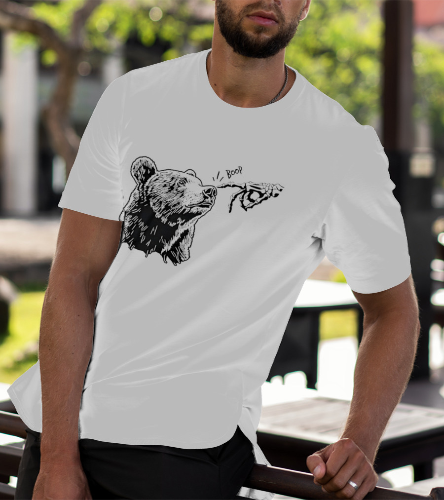 Boop The Bear Meme Black Grizzly Carrot Sketch T-Shirt