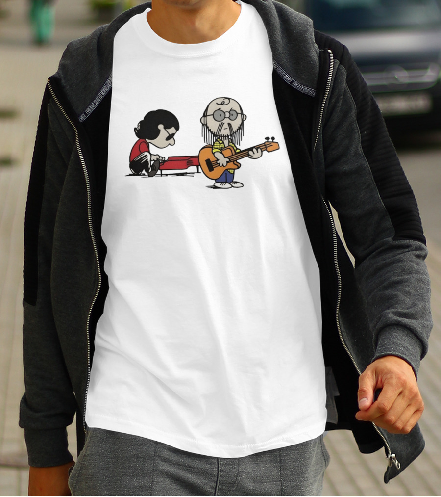 Lucy Van Pelt Peanuts RScottMurray Steely Dan Cartoon Characters Playing Guitar T-Shirt