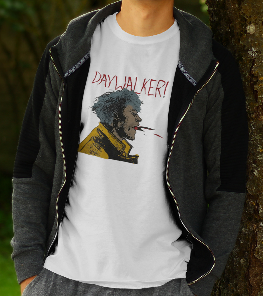 Machine Gun Kelly Daywalker Illustration With Character And Yellow Jacket T-Shirt