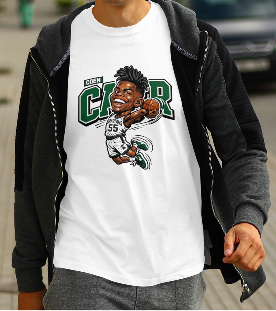 Coen Carr Caricature Basketball Player 55 Dunking Animation T-Shirt