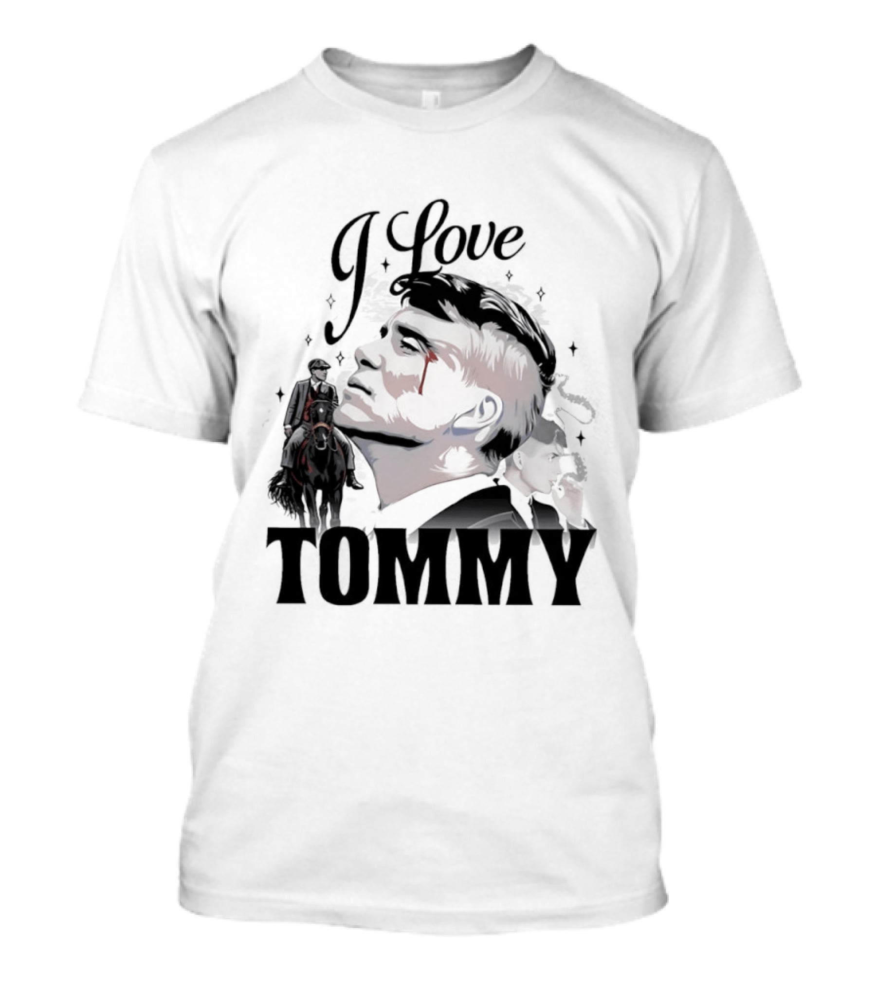 I Love Tommy Shelby In Peaky Blinders Movie Horse And Man Image T-Shirt
