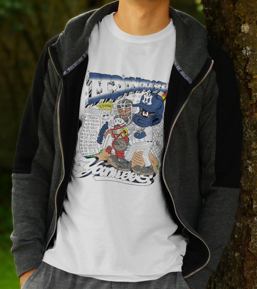 McDonough Yankees Caricature Number List And Players T-Shirt