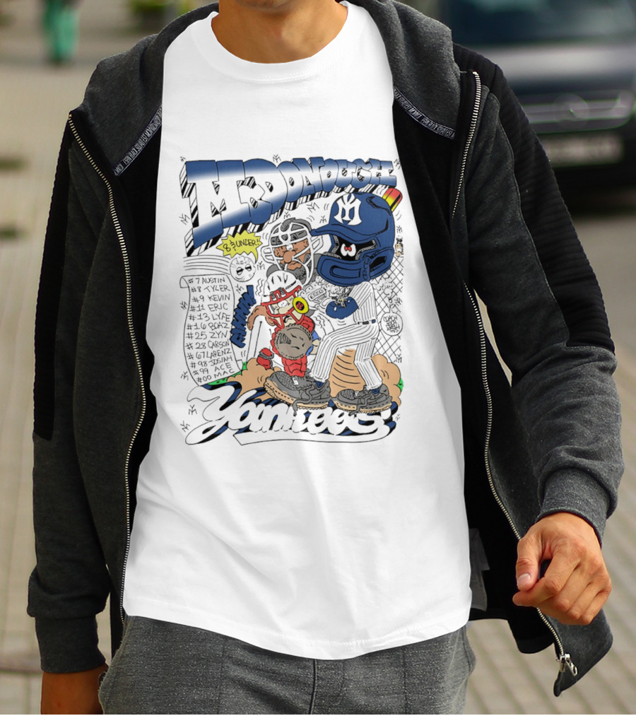 McDonough Yankees Caricature Number List And Players T-Shirt