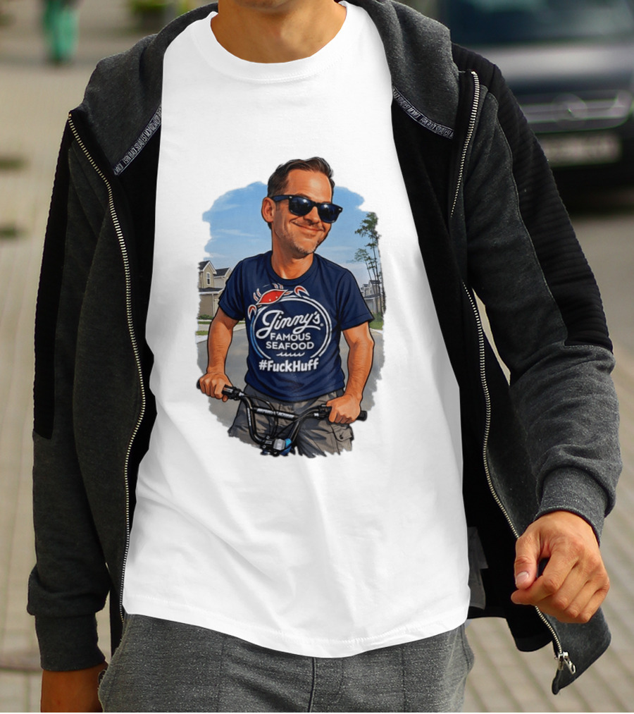 Jinny's Famous Seafood #FckHuff Bold Catchy Phrase T-Shirt