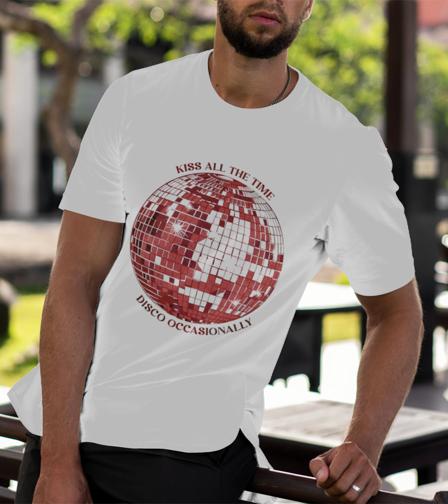 Kiss All The Time Disco Occasionally Disco Ball Bella T-Shirt