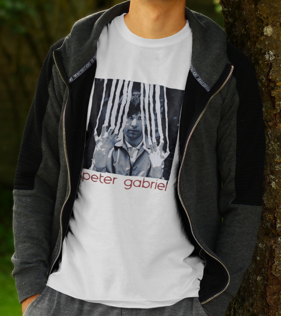 Peter Gabriel Iconic Image With Torn Lines T-Shirt