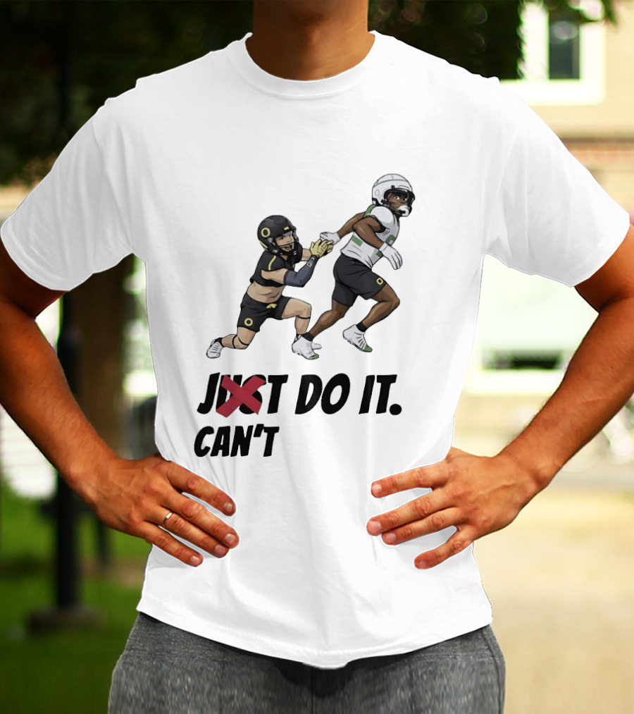 Just Can't Do It Football Players Chase In Action T-Shirt