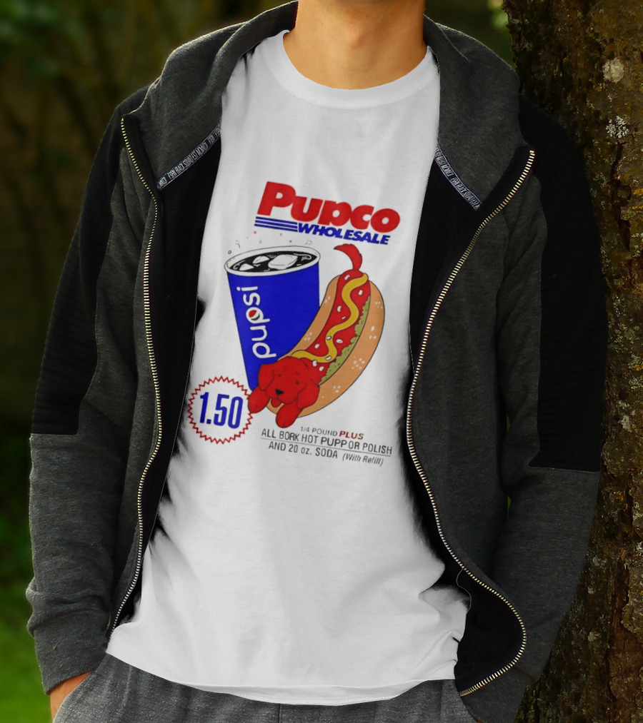 Pupco Wholesale Pupsi All Bork Hot Pupp And Polish Dog 20 Oz Soda Combo T-Shirt