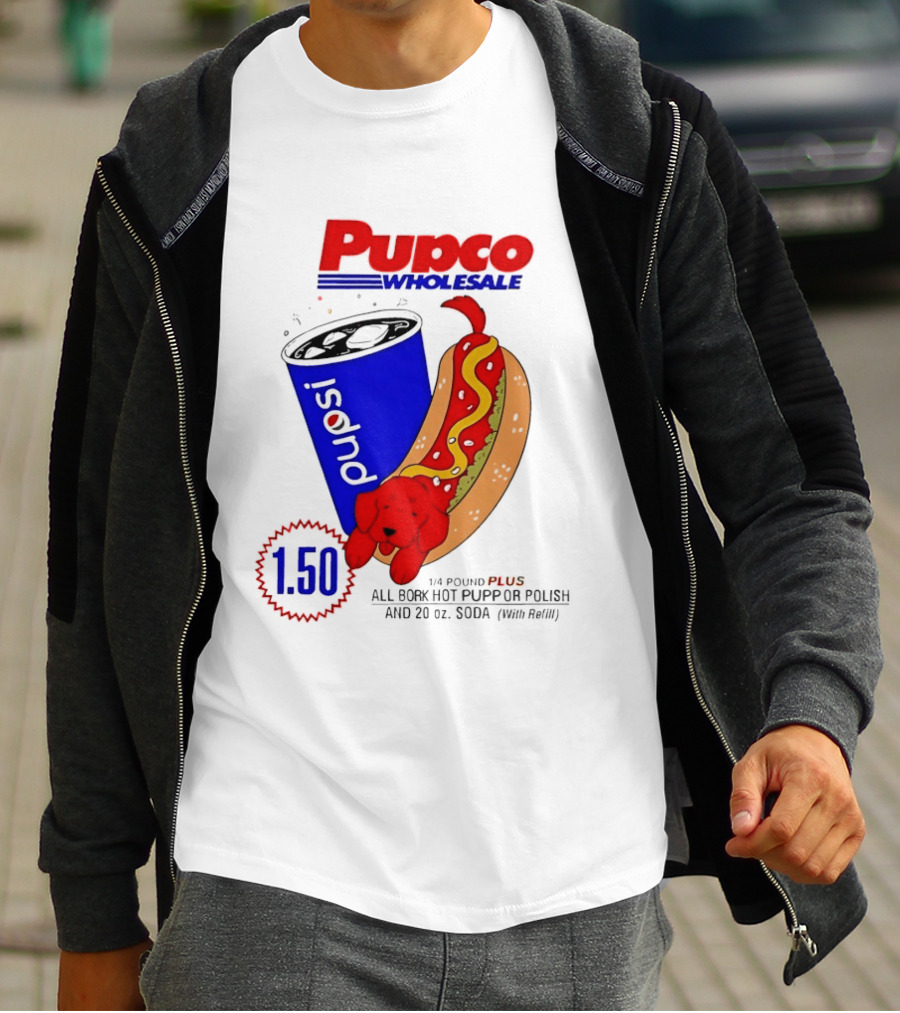 Pupco Wholesale Pupsi All Bork Hot Pupp And Polish Dog 20 Oz Soda Combo T-Shirt