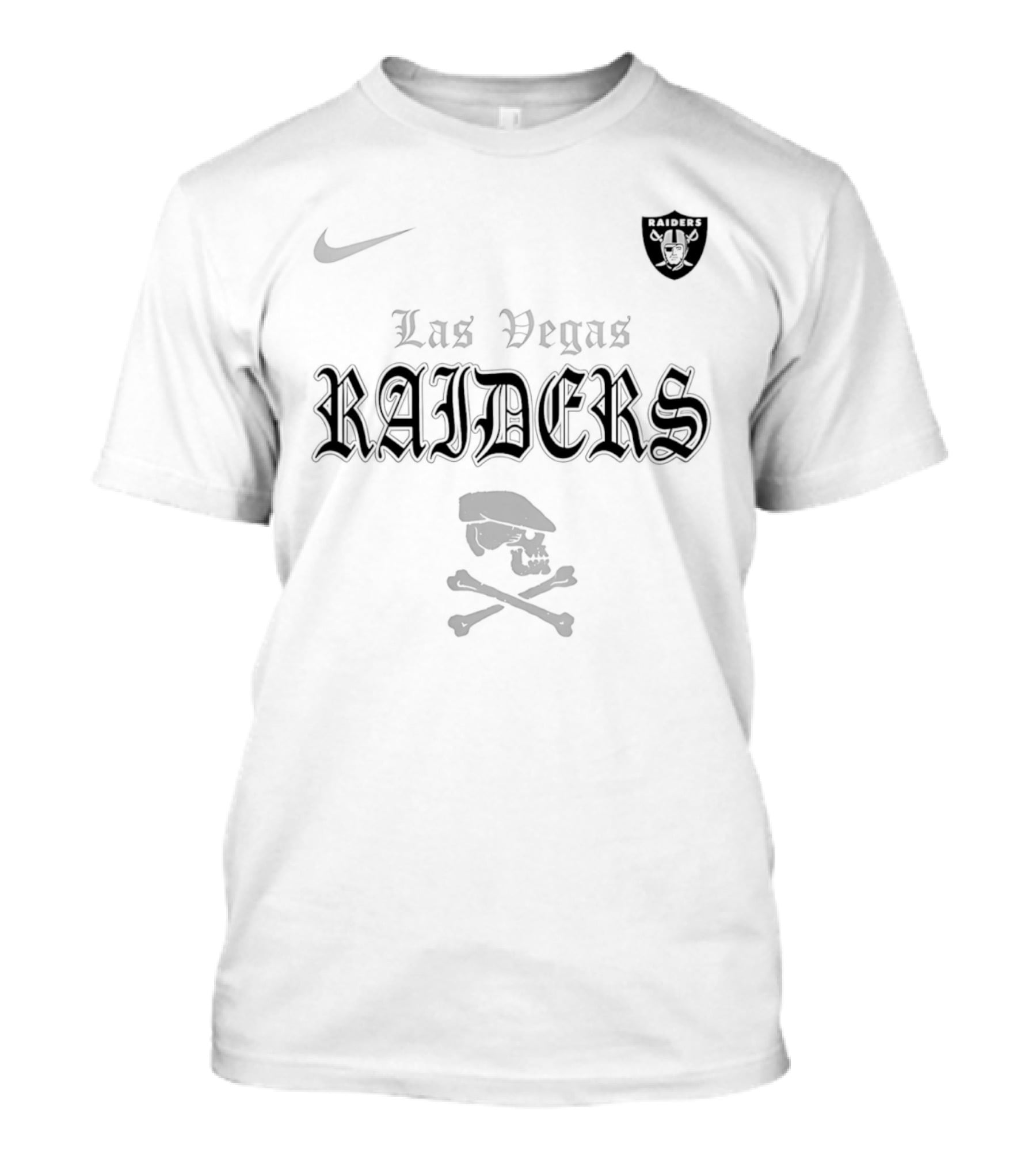 Las Vegas Raiders Dropkick Murphys Skull Crossbones Nike Collaboration T-Shirt