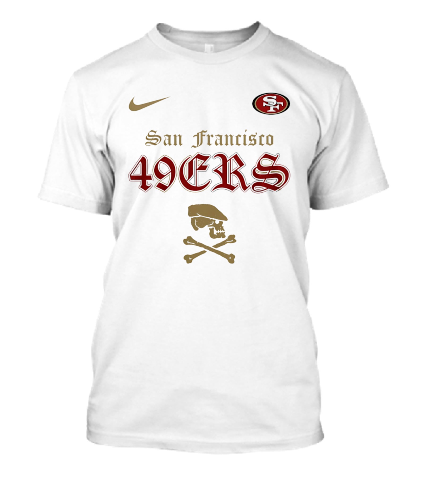 San Francisco 49ers Dropkick Murphys Skull Nike SF 49ers T-Shirt