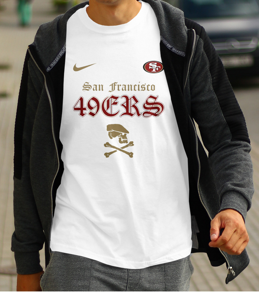 San Francisco 49ers Dropkick Murphys Skull Nike SF 49ers T-Shirt