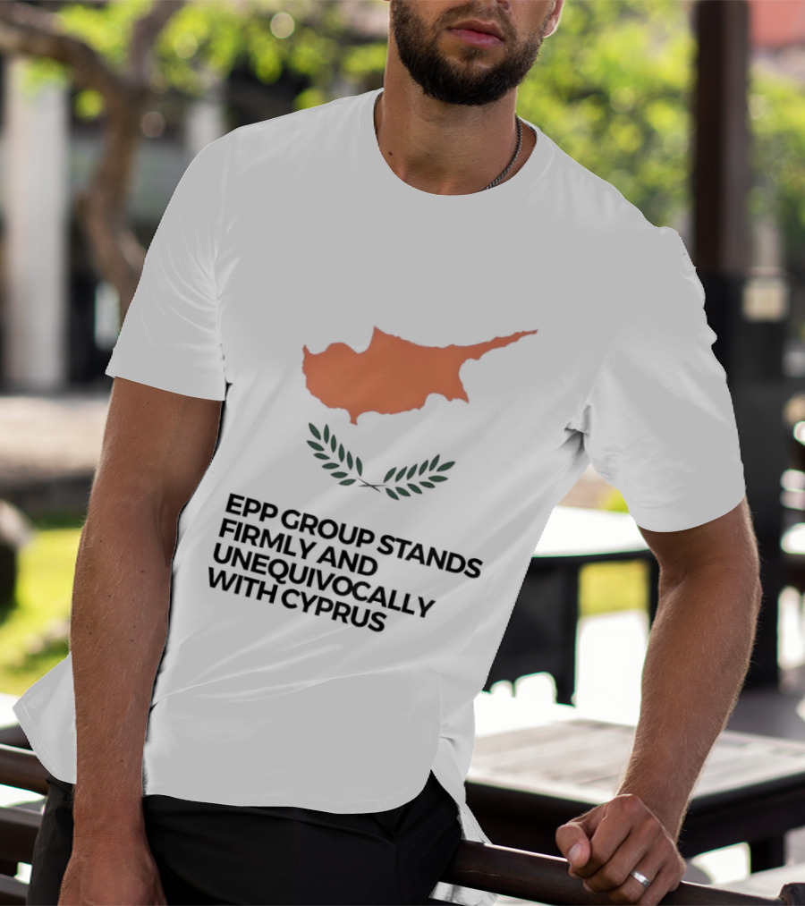 EPP Group Stands Firmly And Unequivocally With Cyprus Map Laurel Wreath T-Shirt