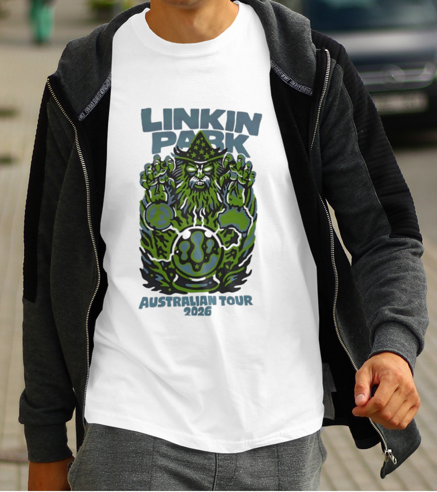 Linkin Park Australian Tour 2026 Wizard And Crystal Ball T-Shirt