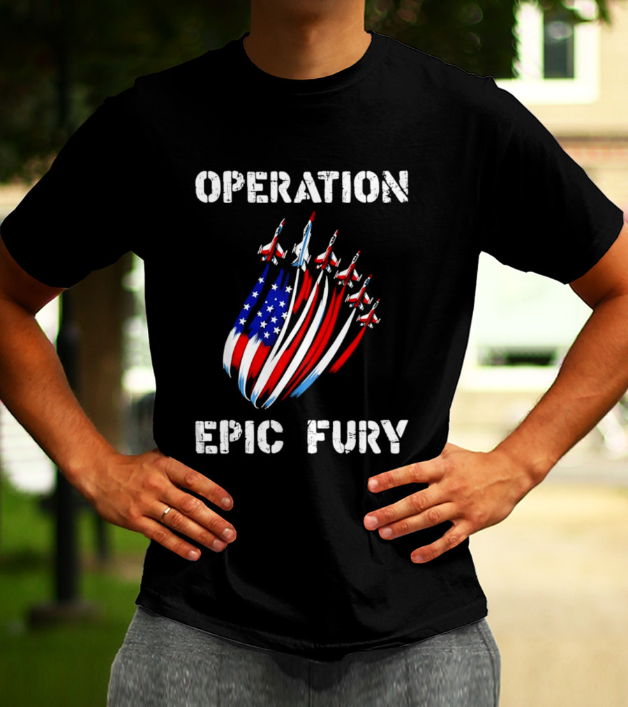 Operation Epic Fury American Flag Jets '26 T-Shirt