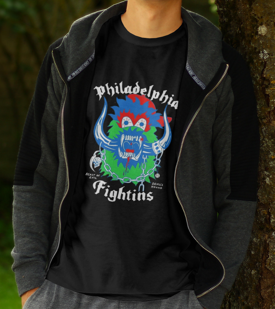 Philadelphia Fightins Monster Philly Sports Chains T-Shirt