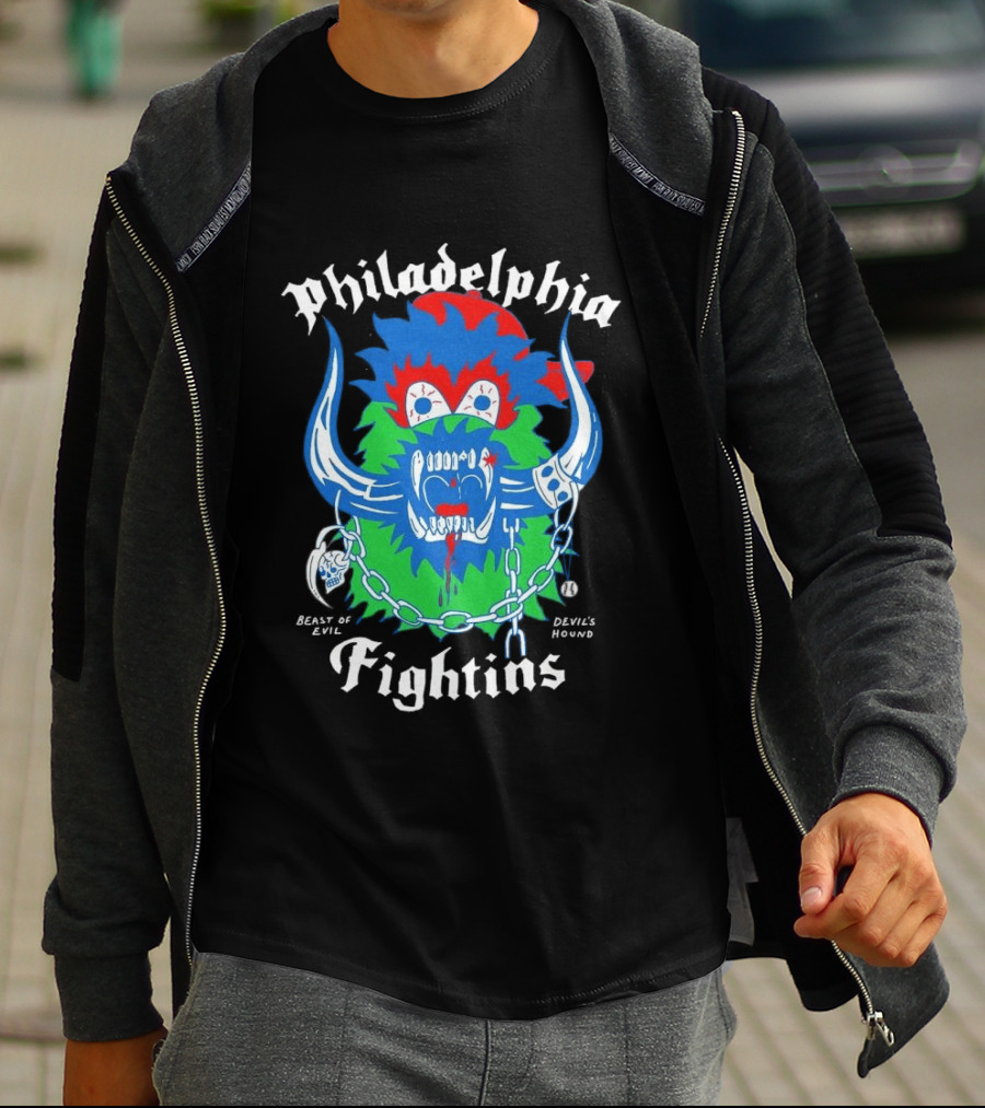 Philadelphia Fightins Monster Philly Sports Chains T-Shirt