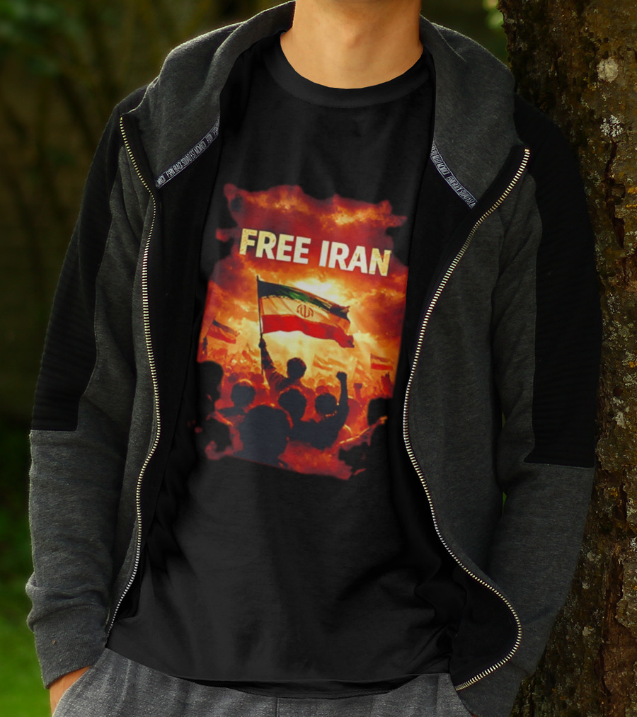 Free Iran Flag Protest Human Rights Solidarity T-Shirt